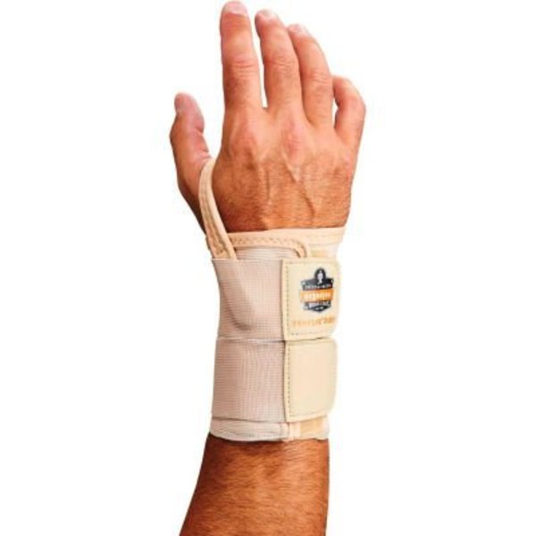 Ergodyne ProFlex 4010 Double Strap Wrist Support, Tan, Large, Left 70136